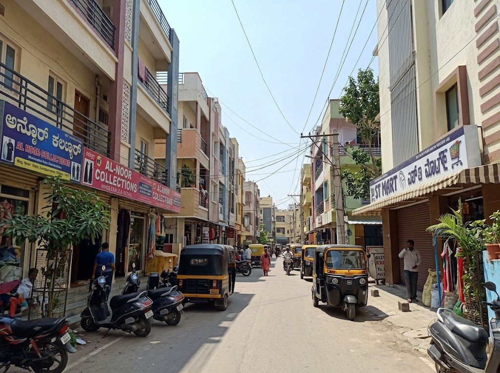 New Gurappana Palya street landscape and local market area Bangalore